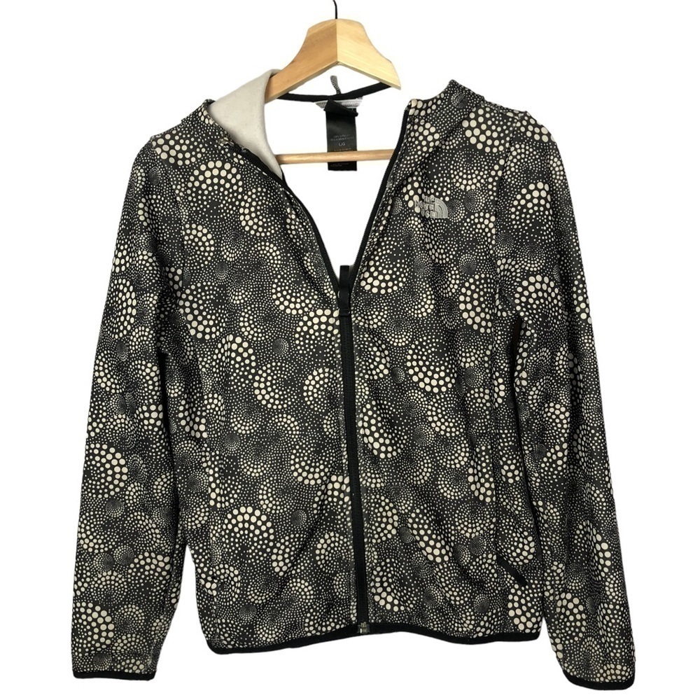 The North Face Black & White Printed Full Zip Jacket L